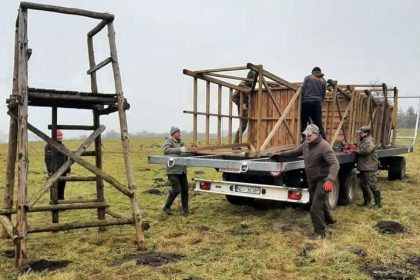 Rozwożenie zwyżek na Pompie- wspólne prace- cz.2- 18.12.2021