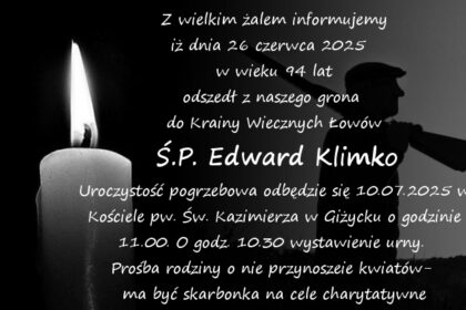 Odszedł do Krainy Wiecznych Łowów- Ś.P. Edward Klimko 26.06.2025